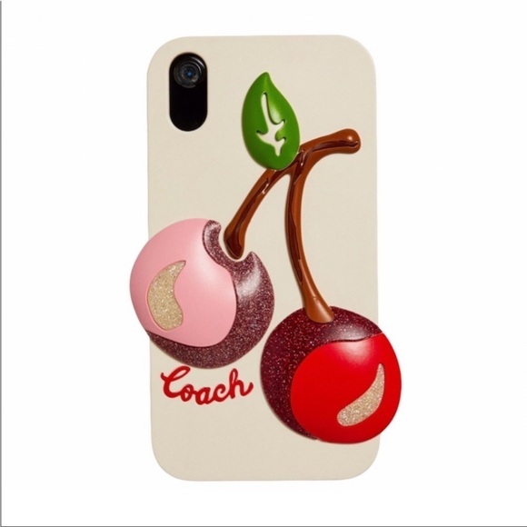 Coach Iphone X Phone Case With Oversized Cherry - Picture 1 of 3
